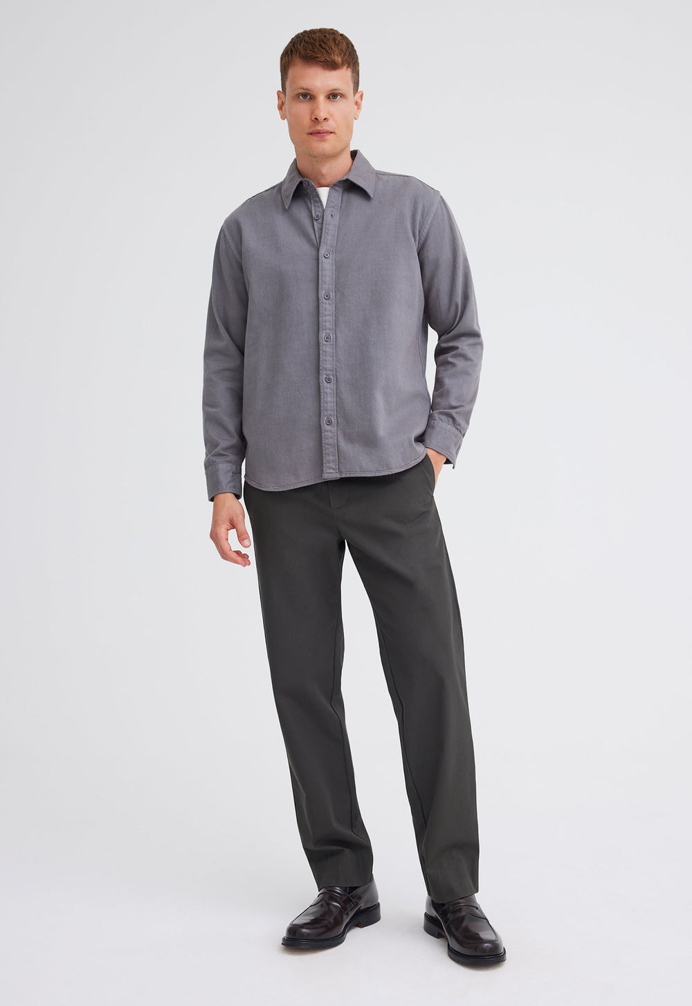 Jac+Jack Izzi Italian Cotton Shirt - Grey